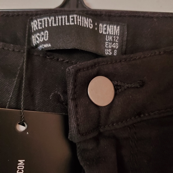 NEW Distressed Skinny Jeans - Ripped (Black) - Picture 3 of 10